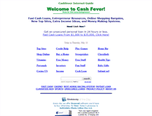 Tablet Screenshot of cashfever.com